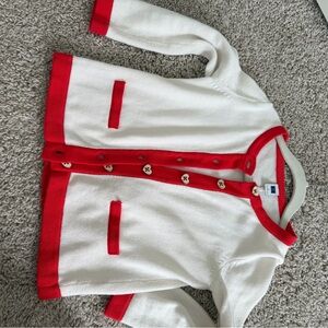 Janie and Jack White and Red Kids Sweater